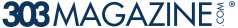 303 Magazine logo in dark blue font, representing the branding of 303Magazine.com.