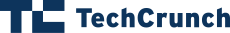 TechCrunch logo in dark blue font, representing the branding of TechCrunch.com technology news platform.