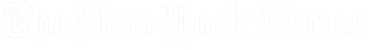 The New York Times official logo in white text.